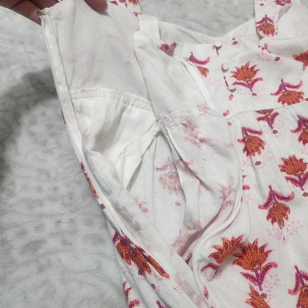 J.Crew Factory Women's Linen Blend Ruffle Strap Mini Sundress Floral Sz 14 NWT - Picture 9 of 14